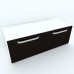 Armonia Comoda alba cu 2 sertare cu maner front MDF Wenge